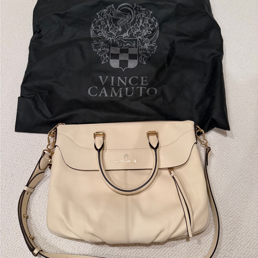 Vince Camuto Dean Ivory Genuine Leather Women's Bag New w/out tags